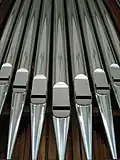 Big organ pipes of the Nikolaikirche in Berlin
