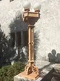 Detail of an original exterior light fixture