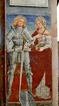Saint Fermo and Saint Apollonia, left aisle pillar