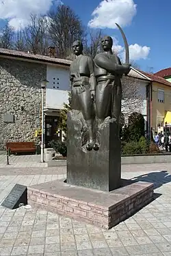 Monument to the Nedić brothers in Osečina.