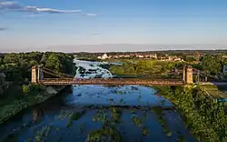 The chain bridge in Ostrov