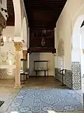 One of the rooms or vestibules, with decoration including zellij tilework
