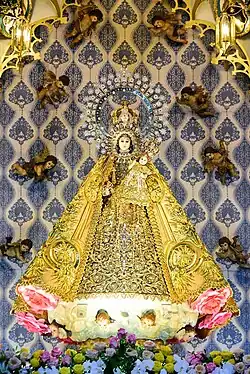 Our Lady of La Naval de Manila during the enthronement rites at Santo Domingo Church
