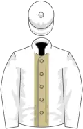 White, beige stripe