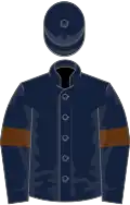 Dark blue, brown armlets