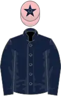 Dark blue, pink cap, dark blue star