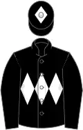 Black, white triple diamond, diamond on cap