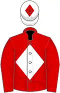 Red, white diamond, white cap, red diamond