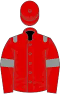 Red, grey epaulets and armlets