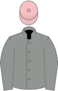 Grey, pink cap