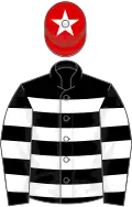 Black and white hoops, red cap, white star