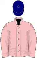 pink, navy cap
