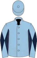 Light blue, dark blue diabolo on sleeves