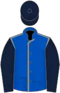Royal Blue, Grey seams, Dark Blue sleeves and cap