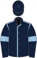 Dark blue, light blue seams and armlets
