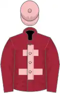 Maroon, Pink Cross of Lorraine, Pink cap