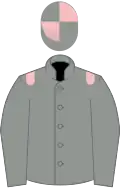 Grey, Pink Epaulettes, Grey Sleeves, Grey Cap and Pink Quartered