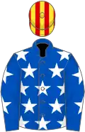 Royal Blue, White Stars, Red and Yellow striped cap