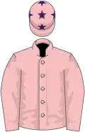 Pink, purple stars on cap