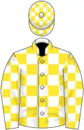 White and yellow check