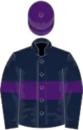 Dark blue, purple hoop, purple armlet, purple cap