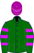 Green, green sleeves, red armlets, red cap