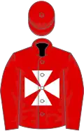 Red, white maltese cross