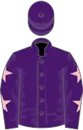 Purple, pink stars on sleeves