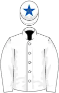 White, white cap, royal blue star