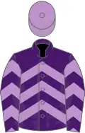 PURPLE and MAUVE CHEVRONS, mauve cap
