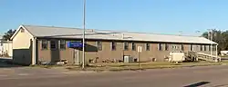 Long low one-story building