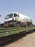 Empty LMO tankers of Inox Air Products departing from Kalamboli goods yard for the Visakhapatnam Steel Plant, 19 April 2021