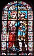 Stained glass inside the Cathédrale Saint-Front de Périgueux