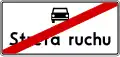 D-53 "end of traffic zone"