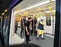 Interior of Metro Rake at Esplanade metro station