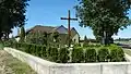 School and cross in Pakenė