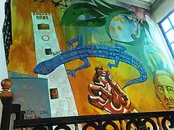 "Actopan is... Art, culture and tradition" mural.