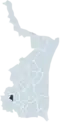 Location of Palmillas Municipality in Tamaulipas