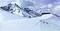 Palmyra Peak seen from the top of the Gold Hill Express in Telluride Ski Resort
