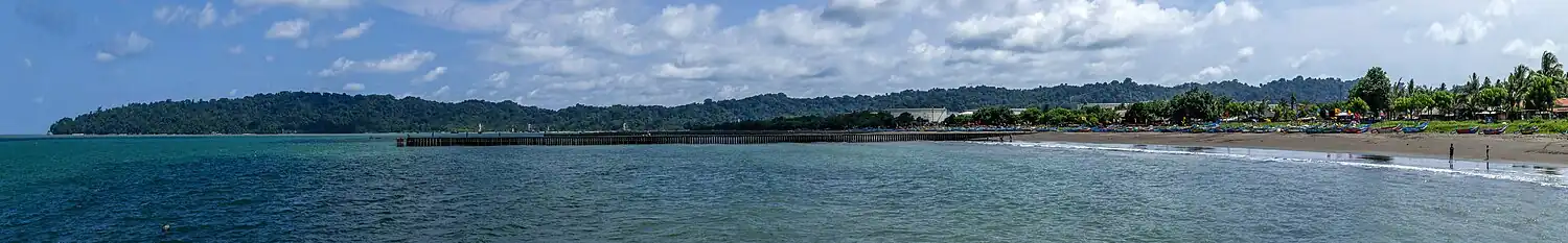 From the beach, looking south-east