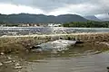 Flood by incoming tide
