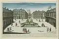 The square and monument, by Jacques Chereau (1775)