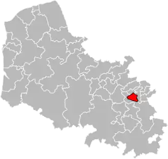 Location of Avion within the department