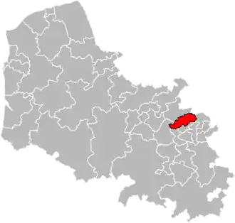 Location of Wingles within the department