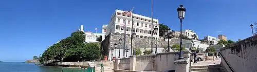 View of La Fortaleza and La Concepción Bastion from the western end of La Princesa