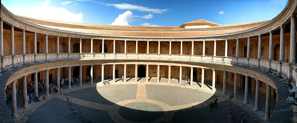 Image 24Panoramic view of the lower level patio of the Palace (from Spanish Golden Age)