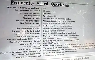 FAQ sign.