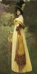 Charles Sprague Pearce, The Shawl, c. 1895-1900