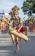 Dancer with tifa, Biak.