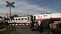 The Pariaman Express train arrives at Alai station